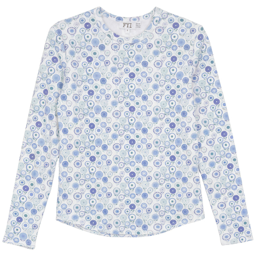Top With Circle Flower Print