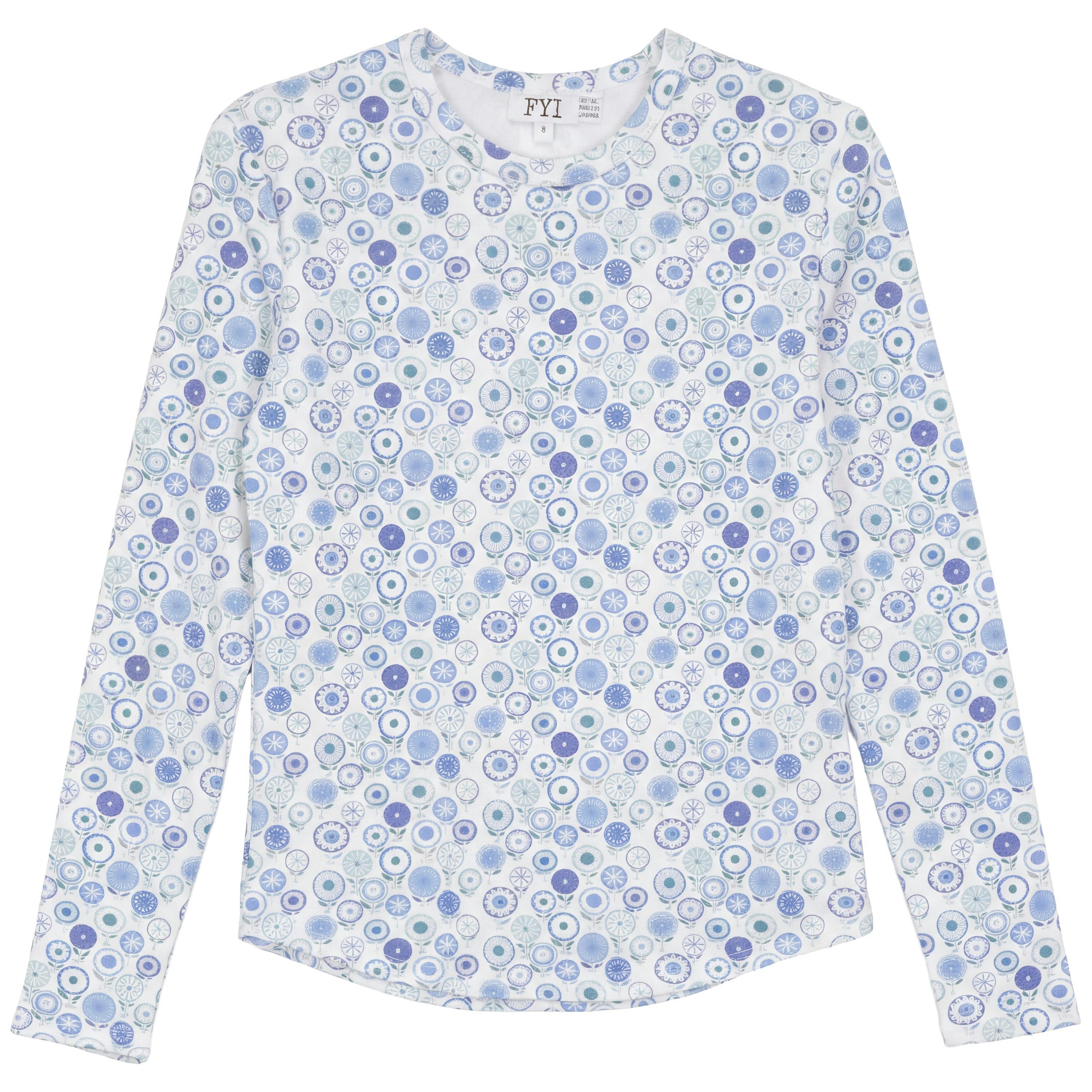 Top With Circle Flower Print
