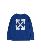 Blue Arrow Sponge Crewneck Logo Sweatshirt