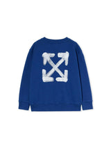 Blue Arrow Sponge Crewneck Logo Sweatshirt