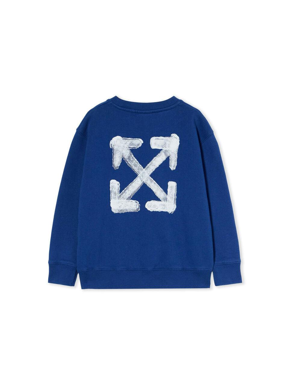 Blue Arrow Sponge Crewneck Logo Sweatshirt