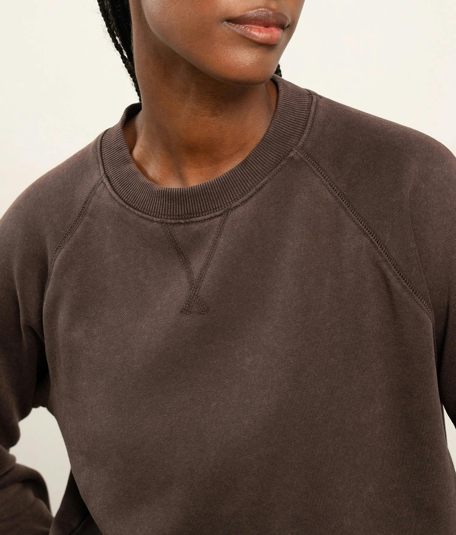 Womens Recycled Fleece Classic Sweatshirt - Recycled Fleece - Mineral Ganache