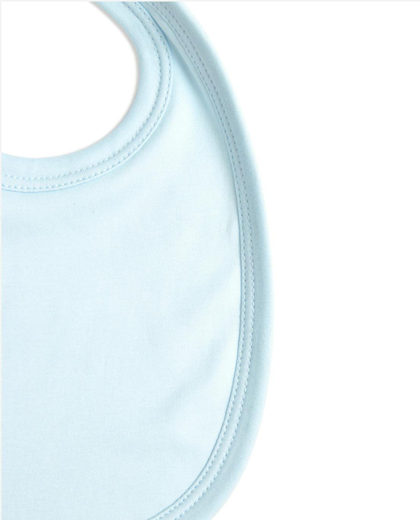 Pima Cotton Baby Bib - Light Blue