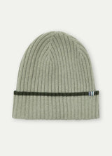 Merino Cashmere Ribbed Rolled-Up Beanie