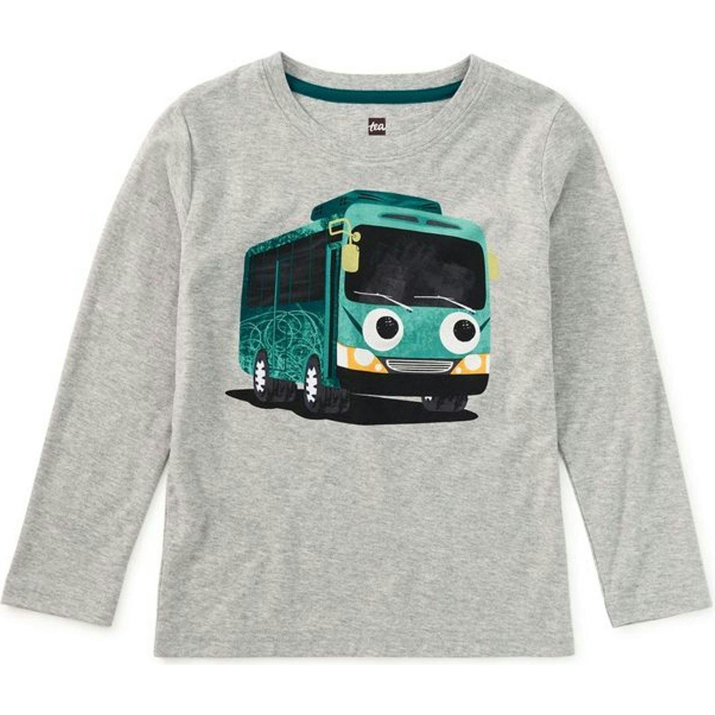 Korean Bus Graphic Tee, Grey