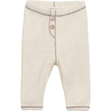 Jersey Waffle Knit Elastic Waistband 2-Front Button Leggings