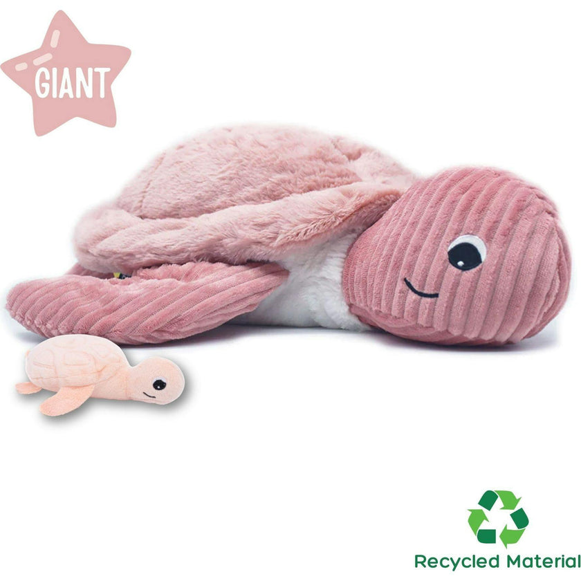 GIANT SEA TURTLE - MOM & BABY PLUSH - PINK