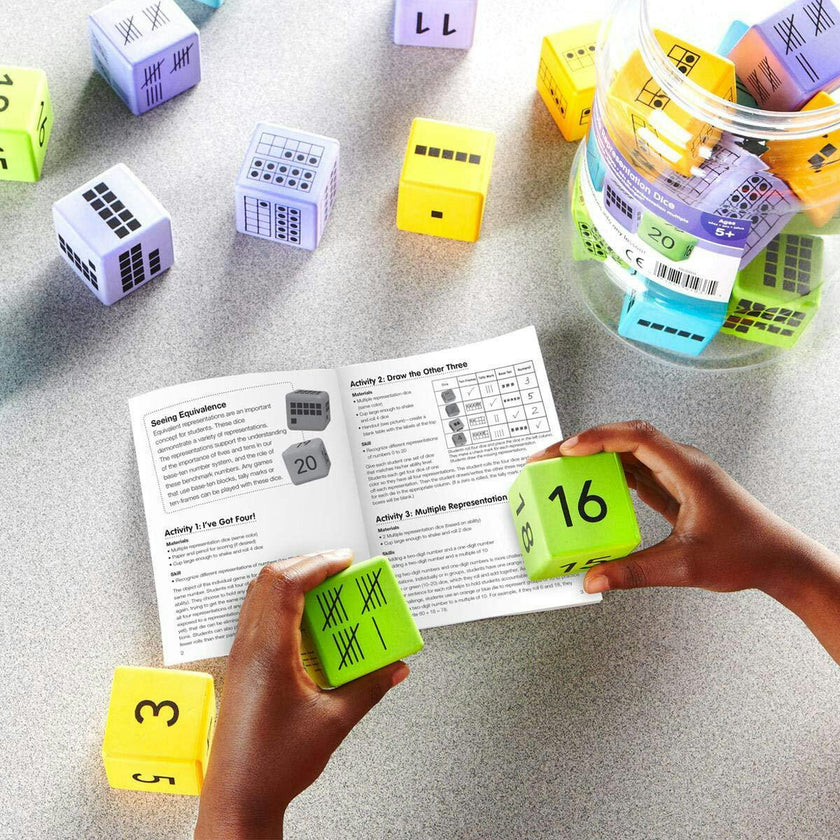 Colorful Foam Number Representation Dice