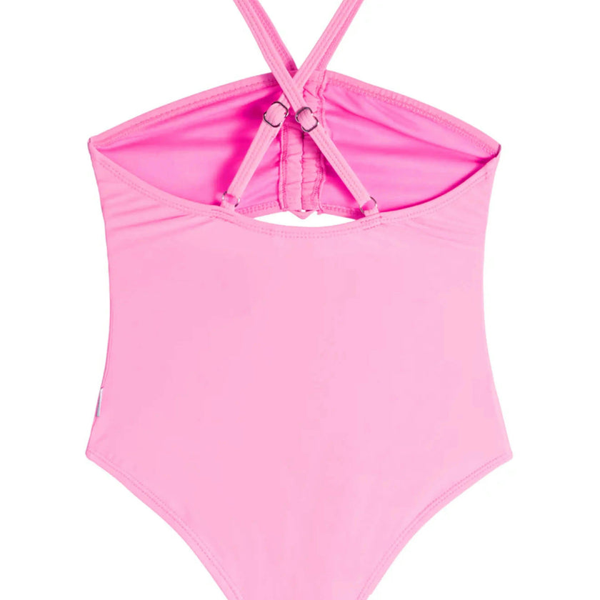 Eliana Rosette Halter One Piece Swimsuit - Pink