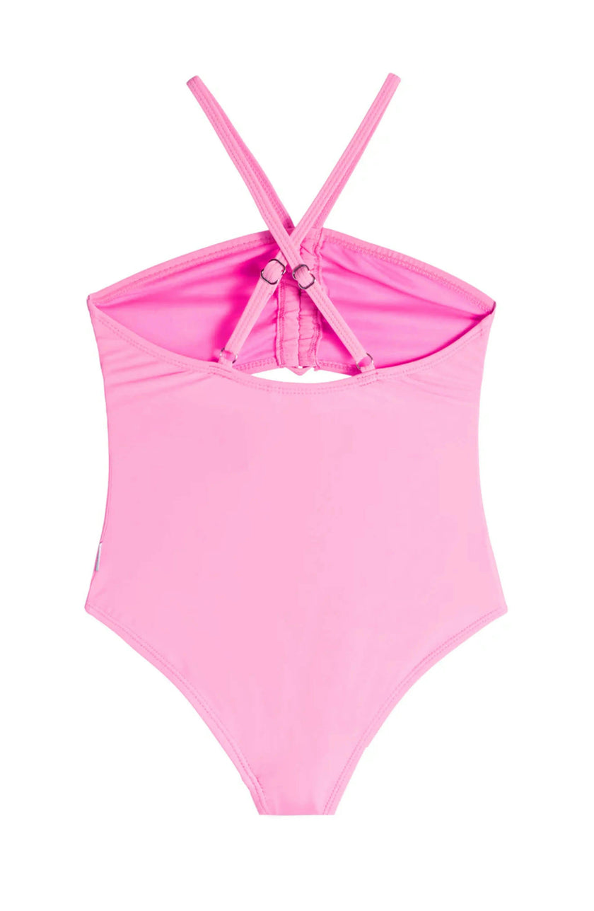 Eliana Rosette Halter One Piece Swimsuit