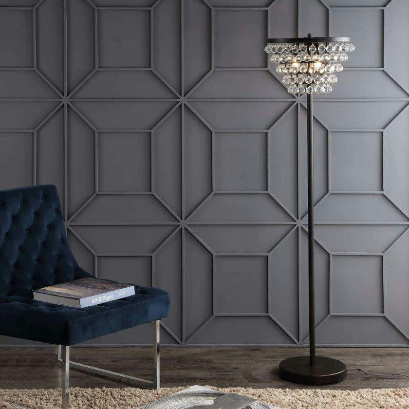 Jemma 60" Crystal/Metal LED Floor Lamp