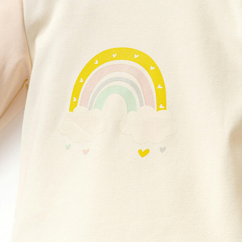 Peach Rainbow Graphic Outfit