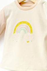 Peach Rainbow Graphic Outfit