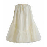 Cream Marielle Layered Bow Tulle Dress