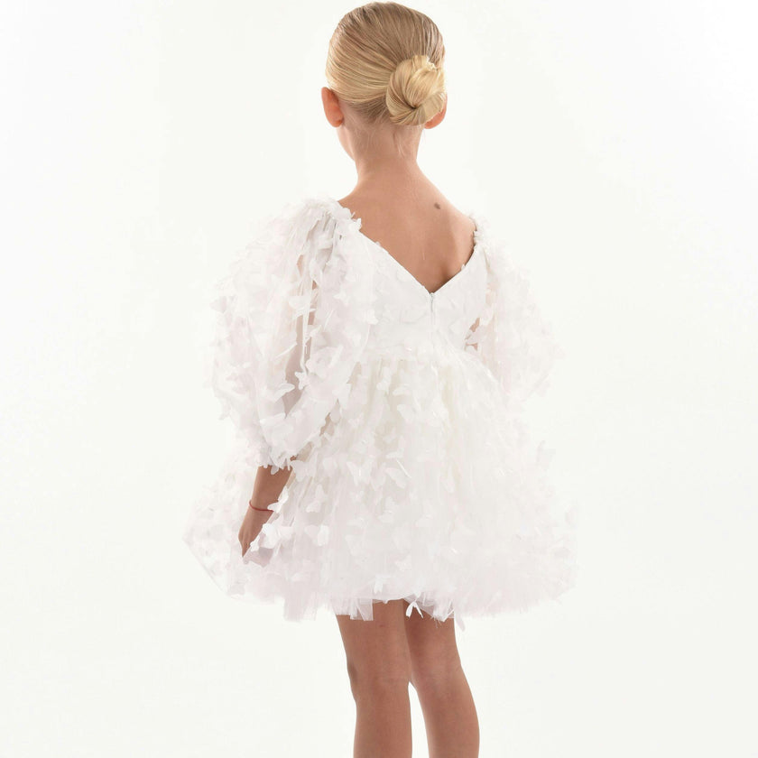 White Bell Mariposa Dress