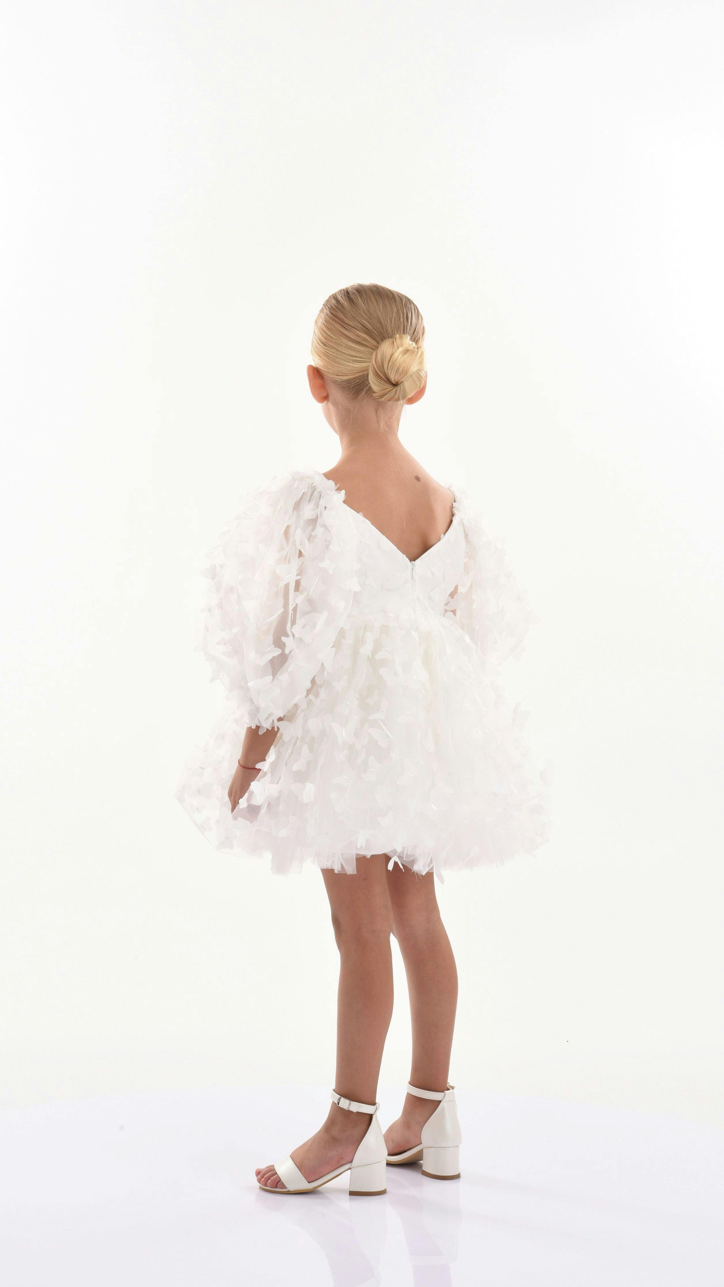 White Bell Mariposa Dress