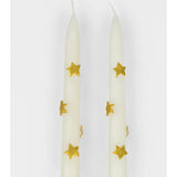 Gold Star Taper Candles