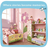 Fantasy Fields Magic Garden Wooden Bookshelf + Storage Drawers