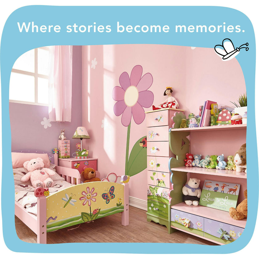 Fantasy Fields Magic Garden Wooden Bookshelf + Storage Drawers