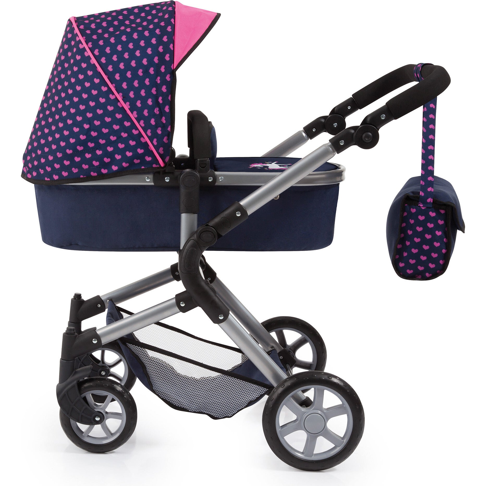 Bayer Design Dolls: Pram Neo City - Blue & Pink