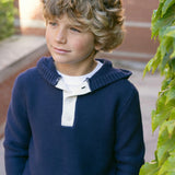 Organic Henley Sweater Hoodie