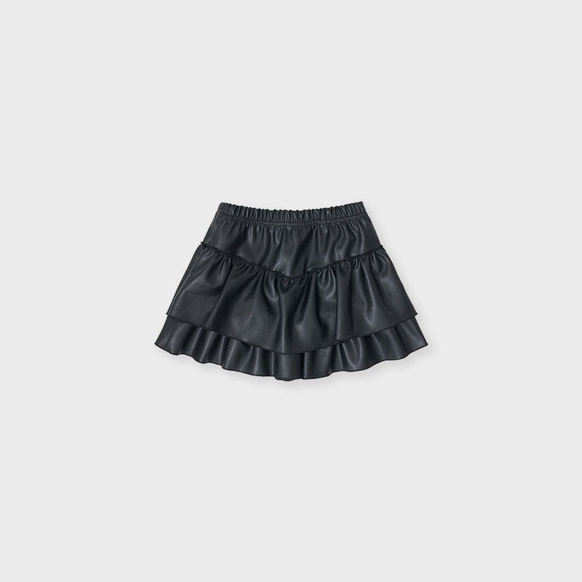 Faux Leather Skort