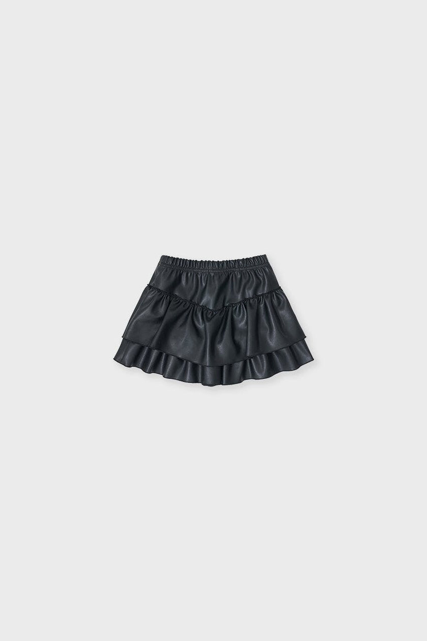 Faux Leather Skort