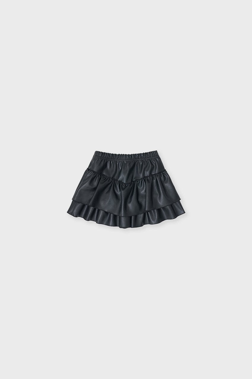 Faux Leather Skort