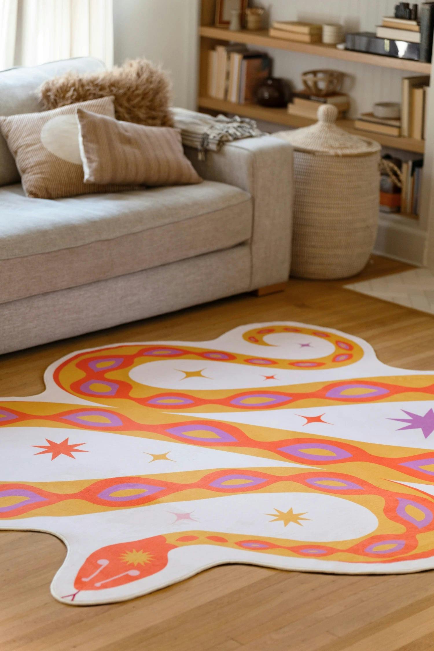 Abstract Snake Rug by Jessica Miller