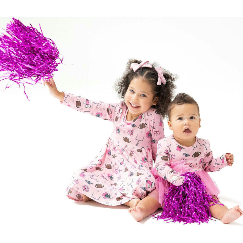 Game Day - Pink - Long Sleeve Tutu Bodysuit