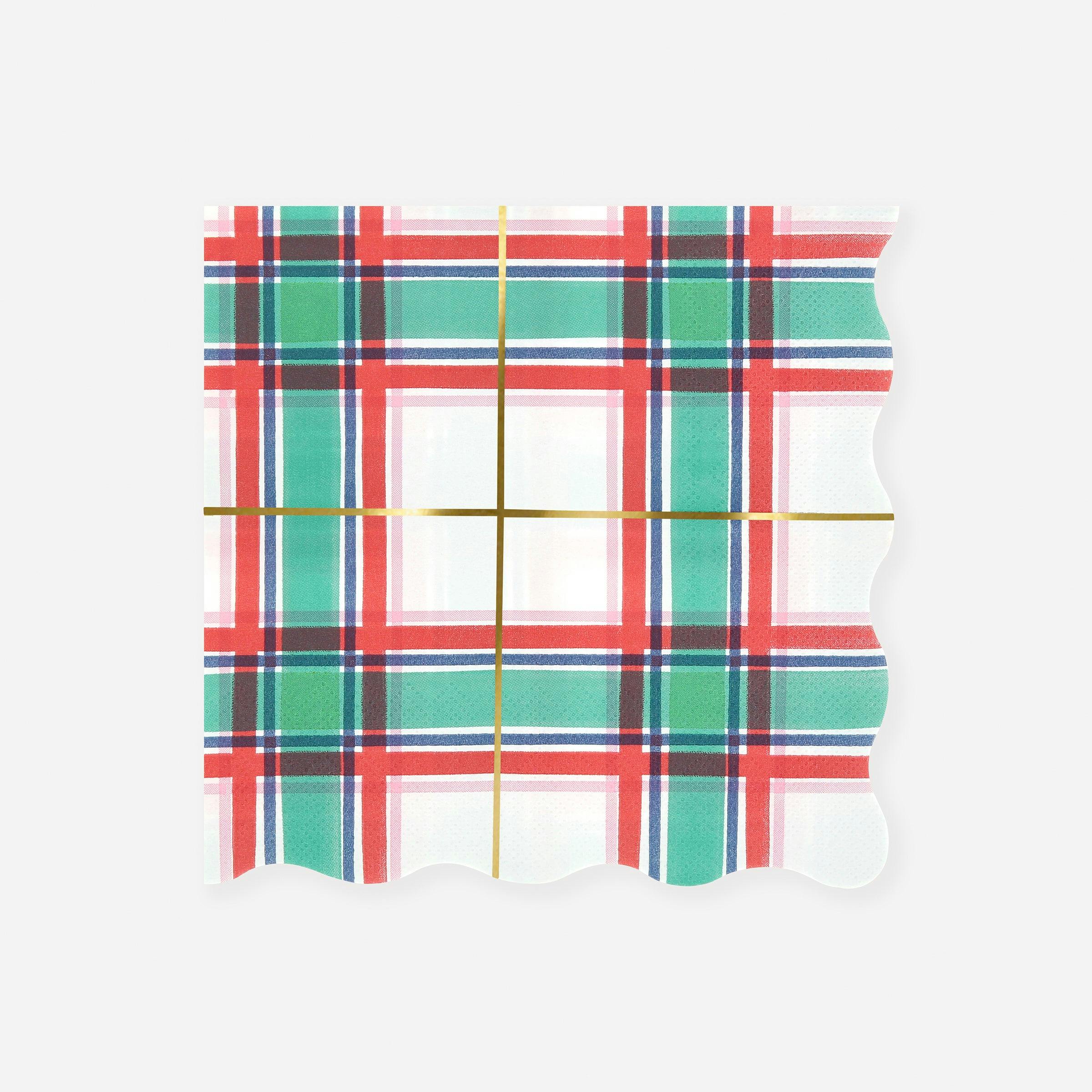 Plaid Large Napkins