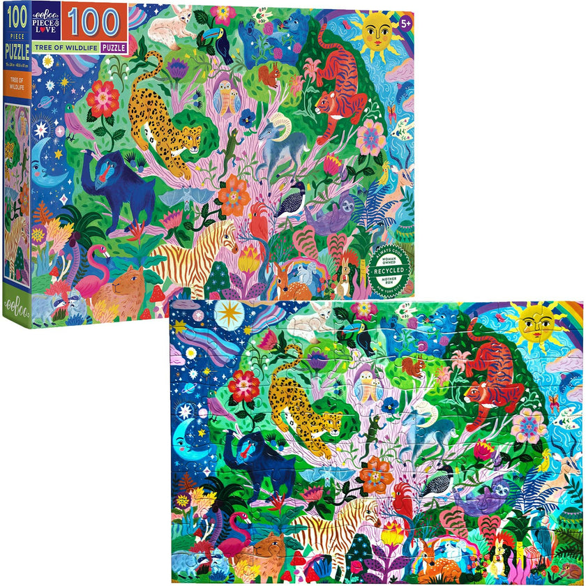 100 Piece Puzzle: Tree of Wildlife