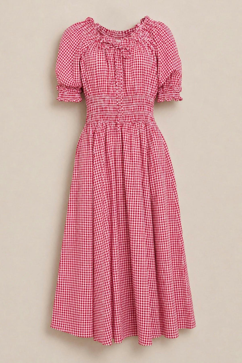 Jessie Dress in Red Gingham