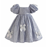 Blue Clarissa Bow Party Dress