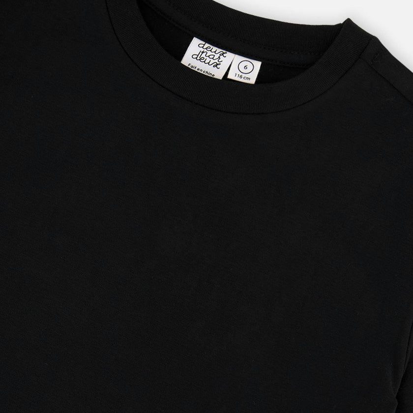 Heavy Jersey Wide Short Sleeve T-Shirt Black