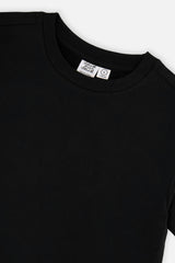 Heavy Jersey Wide Short Sleeve T-Shirt Black