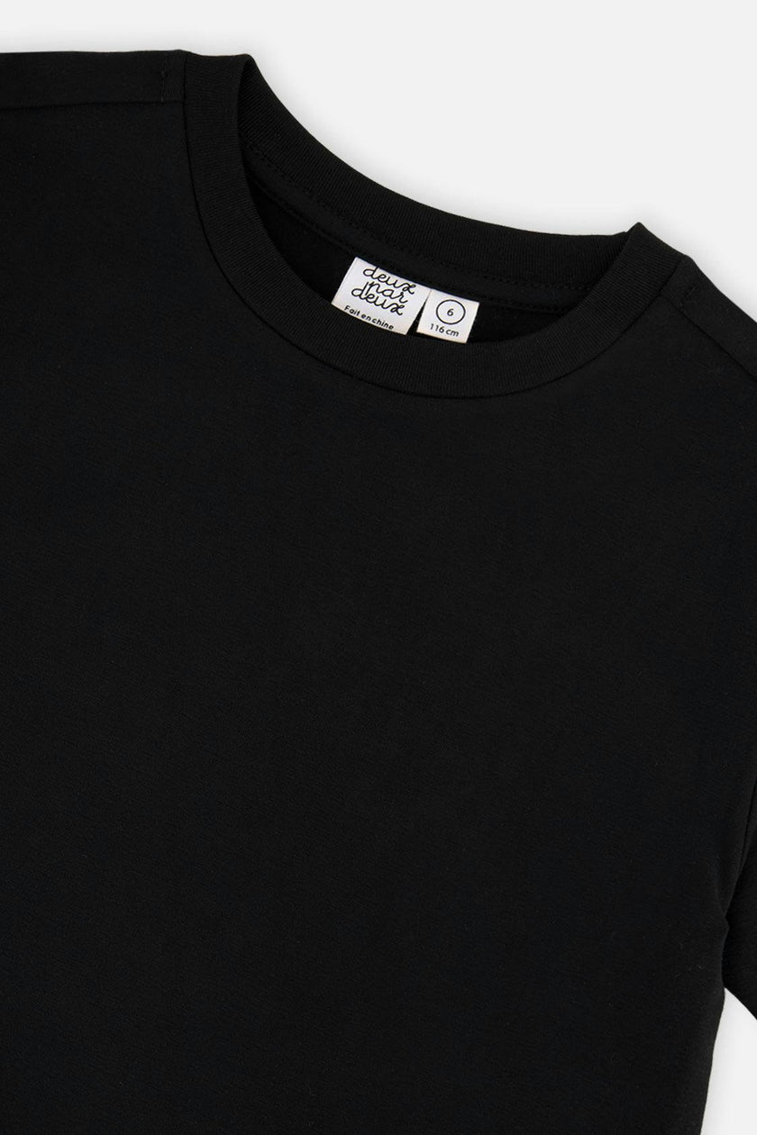 Heavy Jersey Wide Short Sleeve T-Shirt Black