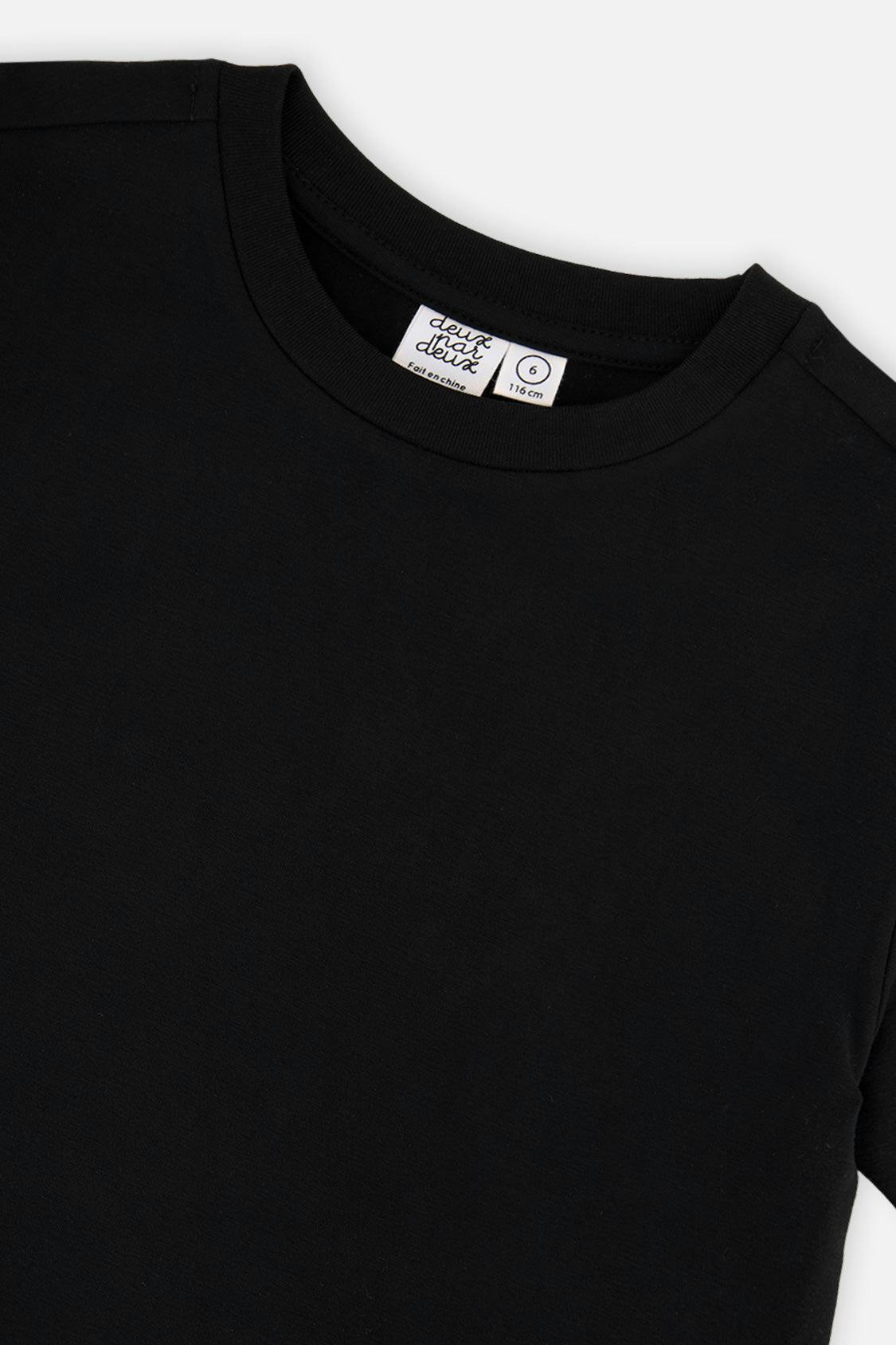 Heavy Jersey Wide Short Sleeve T-Shirt Black