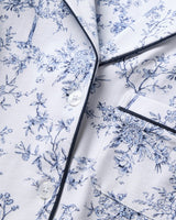 Women's Pima Cropped Pajama Set in Timeless Toile