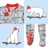 CRUZ Snug-fit Footed Baby Boys Pajamas