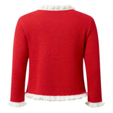 Candy Cane Intarsia Cardigan