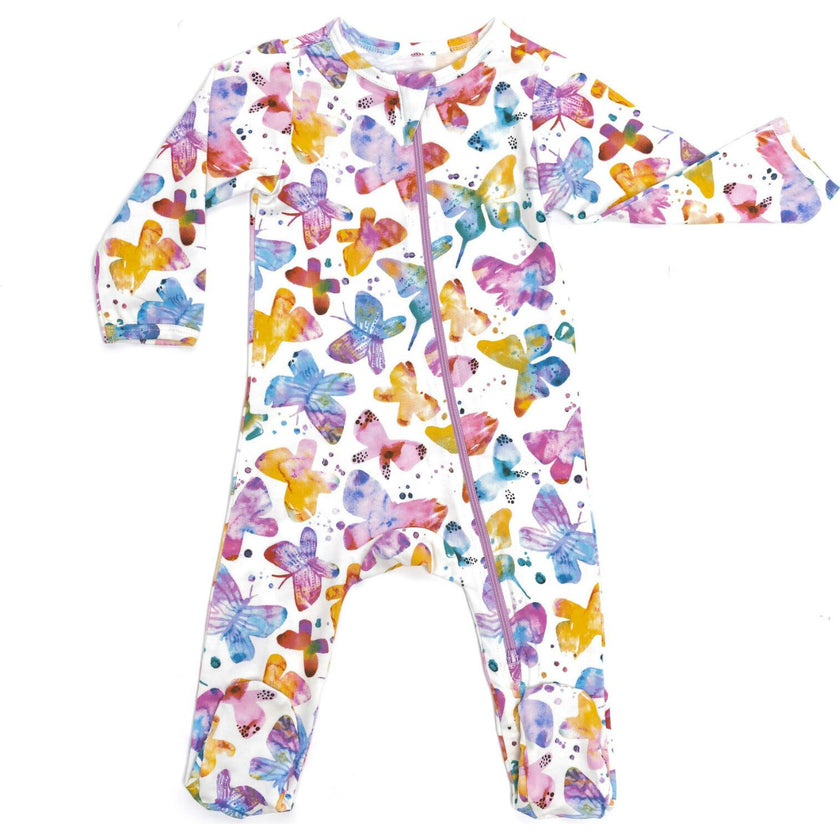 Zipped Long Sleeve Footed Onesie