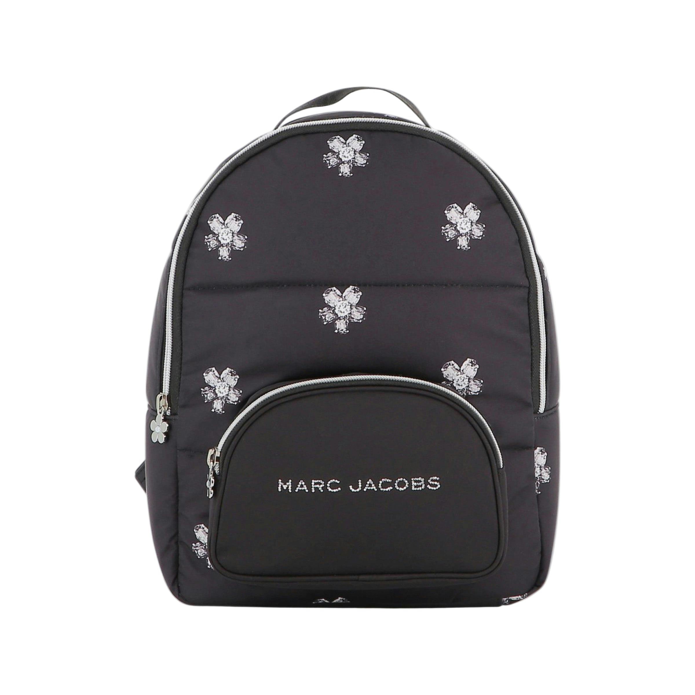 Girls Black Logo Backpack