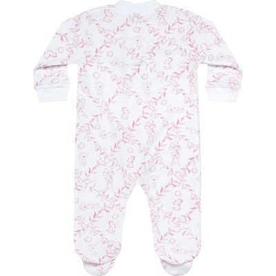 Pink Bears Trellace Zipper Footie