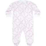 Pink Bears Trellace Zipper Footie