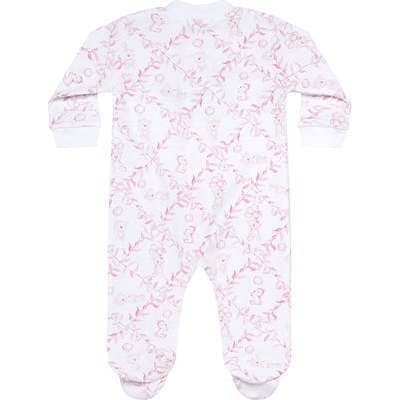 Pink Bears Trellace Zipper Footie