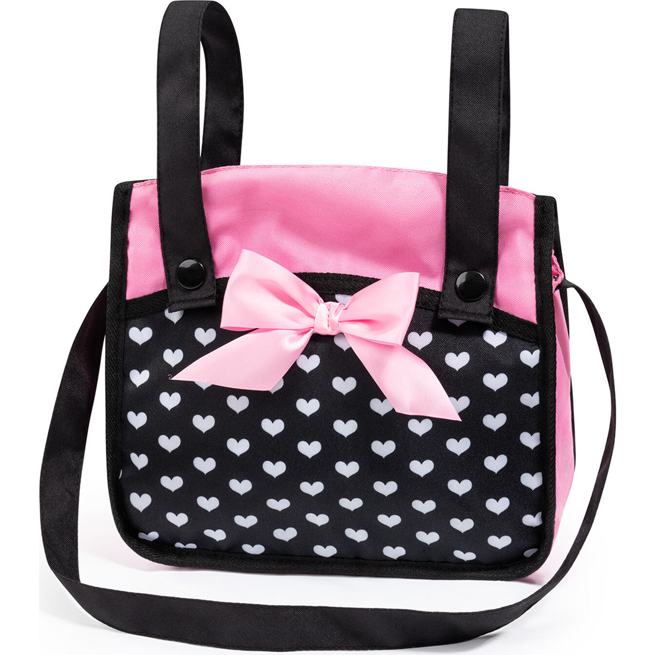 Bayer Design Dolls: Pram Xeo - Hearts Black & Pink
