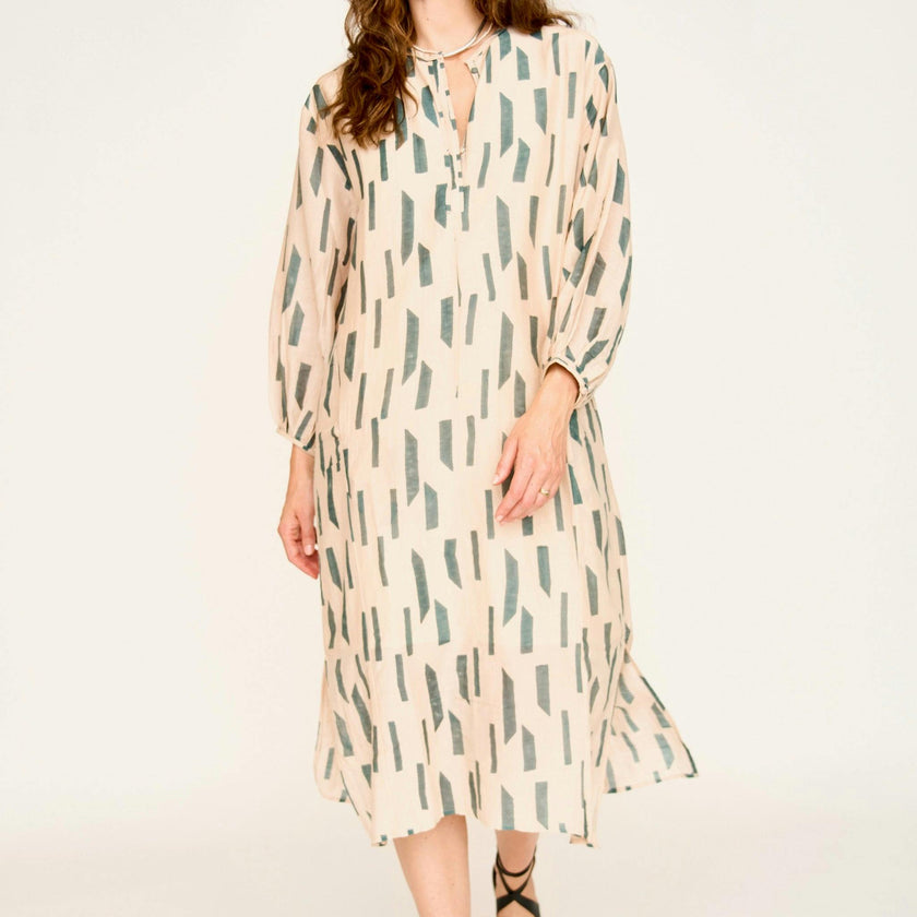 Kona Caftan in Parchment Rainfall