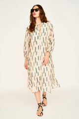 Kona Caftan in Parchment Rainfall