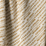 Cotton Sustainable Knit Striped Throw Blanket - Sand Stone